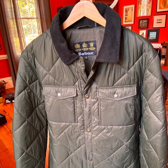 Barbour Green Padded Lightweight Jacket Mens XL - Picture 1 of 7